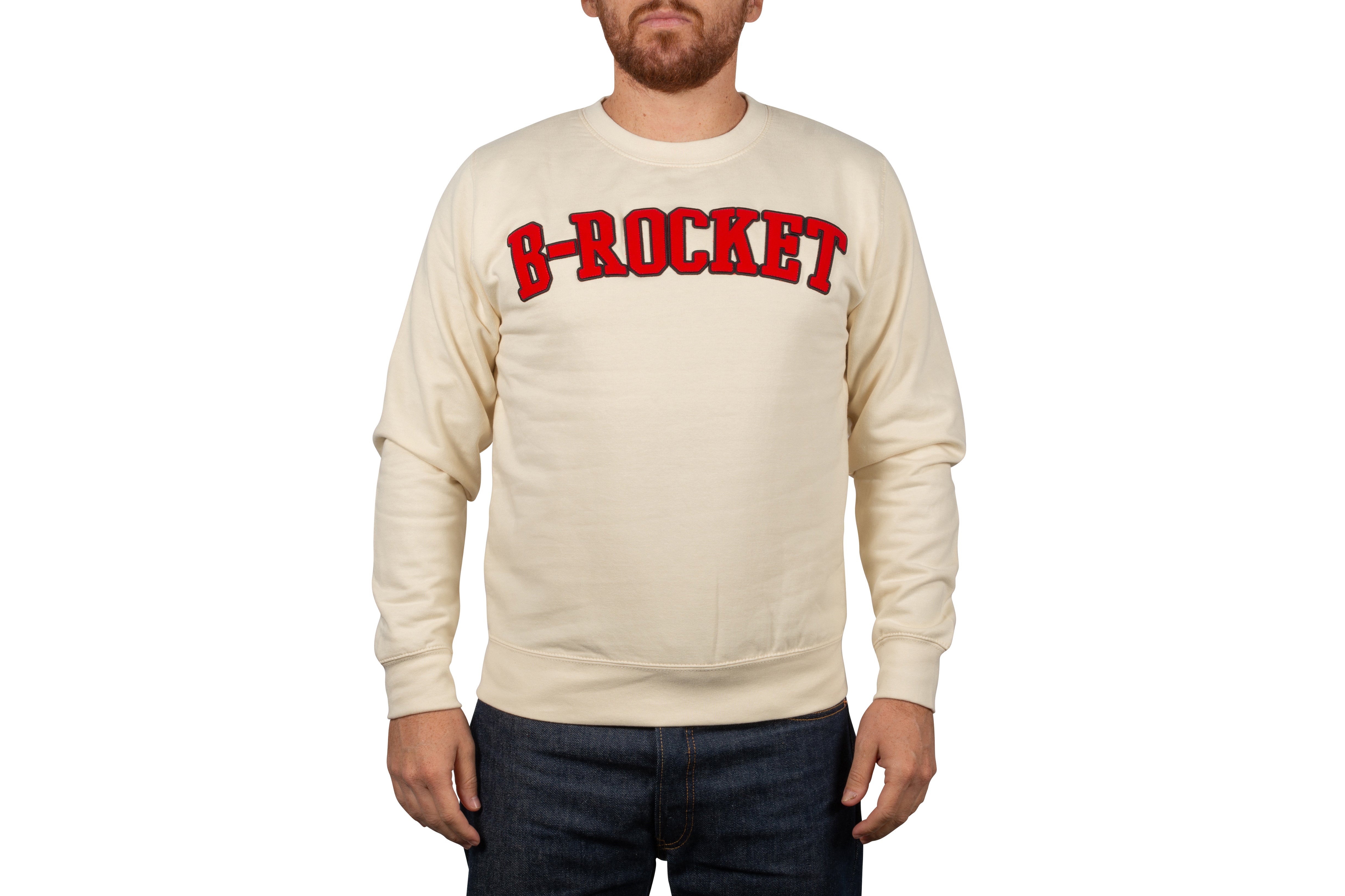 Felpa College Bianca - B-rocket Felpa College Bianca - B-rocket