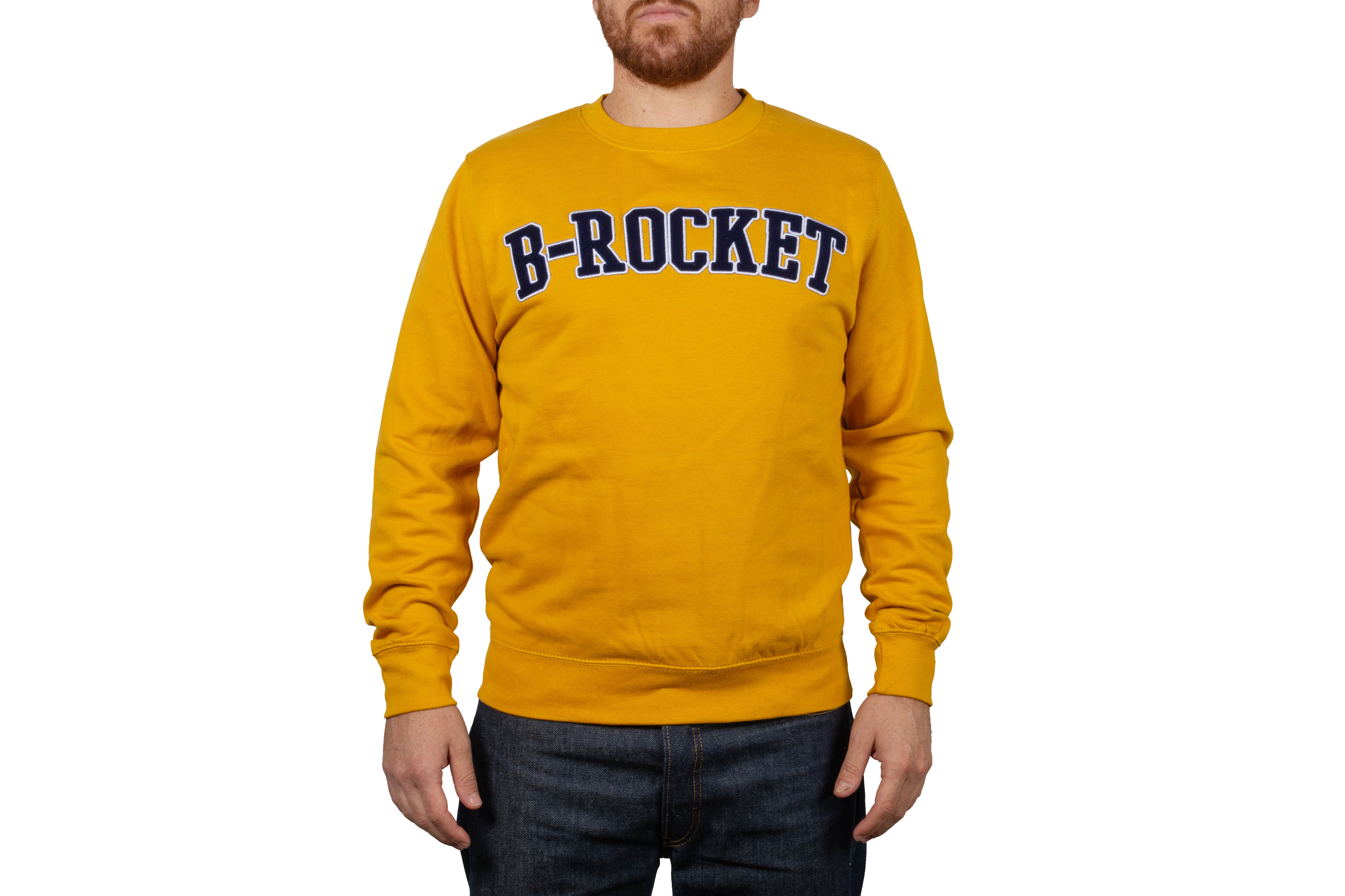 Felpa College Ocra - B-rocket Felpa College Ocra - B-rocket