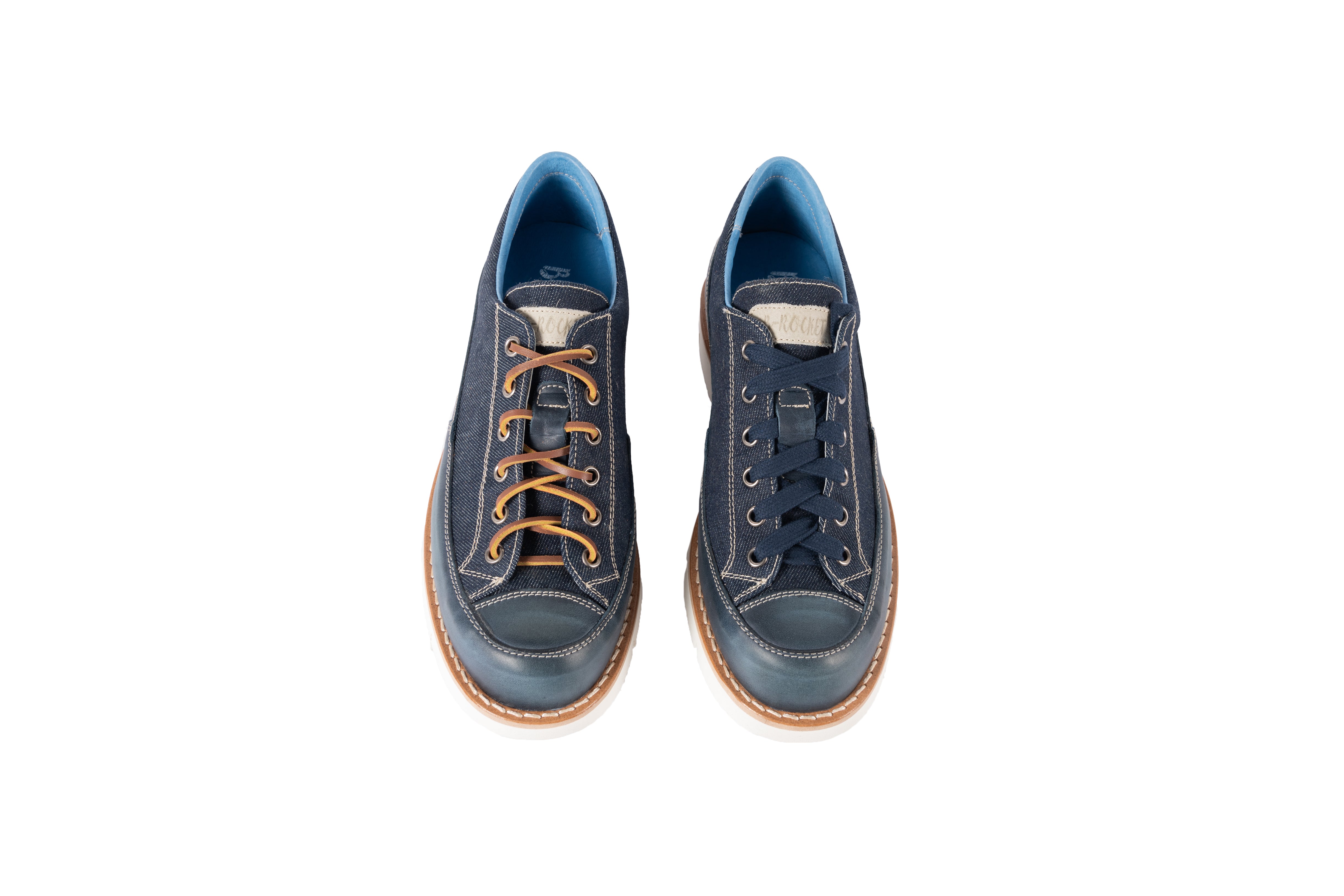 Club jeans/ pelle blu slavata - B-rocket Club jeans/ pelle blu slavata - B-rocket